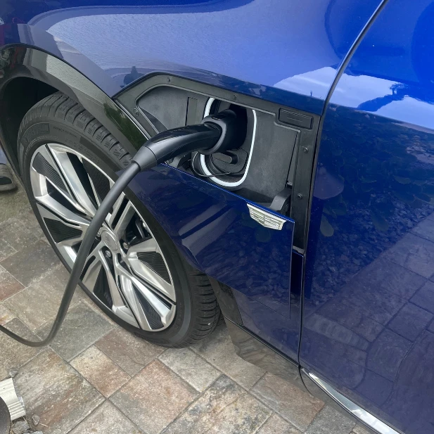 EV charger in car